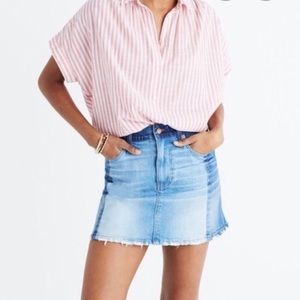 Madewell two tone Denim skirt
